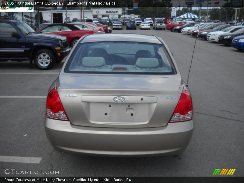 Champagne Metallic / Beige 2005 Hyundai Elantra GLS Sedan