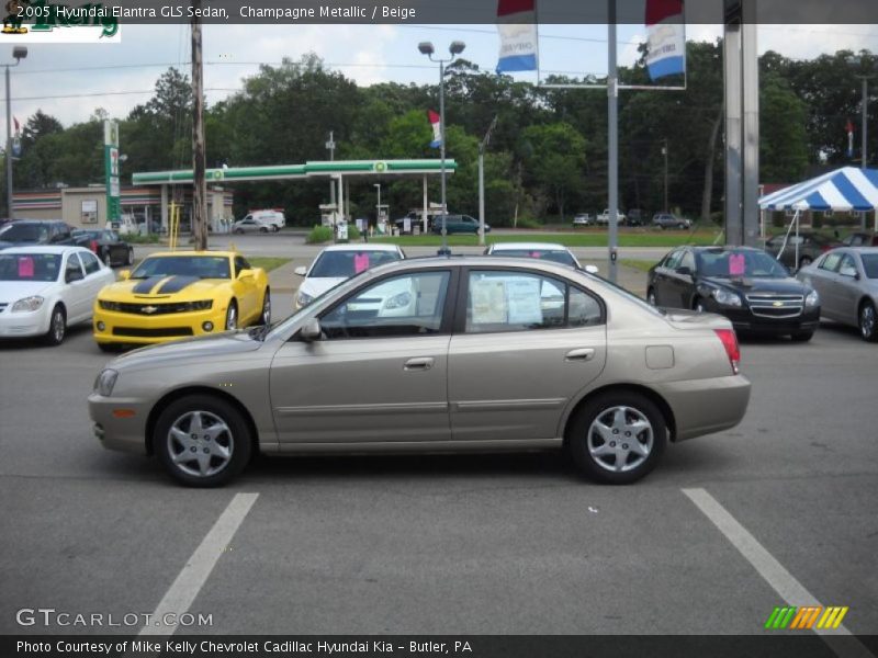 Champagne Metallic / Beige 2005 Hyundai Elantra GLS Sedan