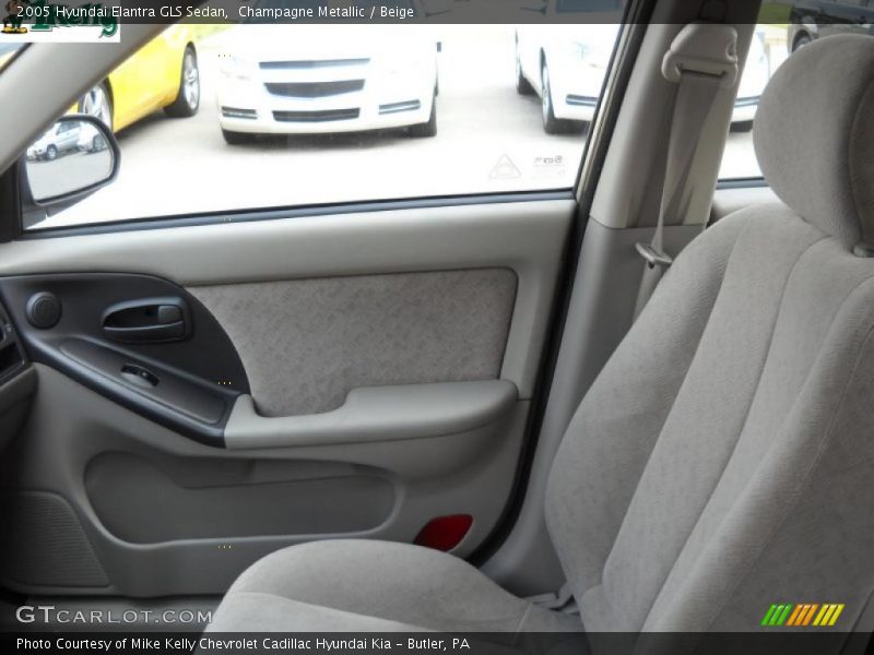 Champagne Metallic / Beige 2005 Hyundai Elantra GLS Sedan