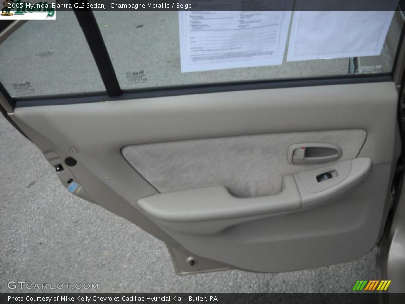 Champagne Metallic / Beige 2005 Hyundai Elantra GLS Sedan