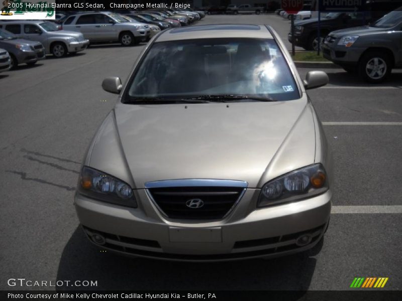 Champagne Metallic / Beige 2005 Hyundai Elantra GLS Sedan
