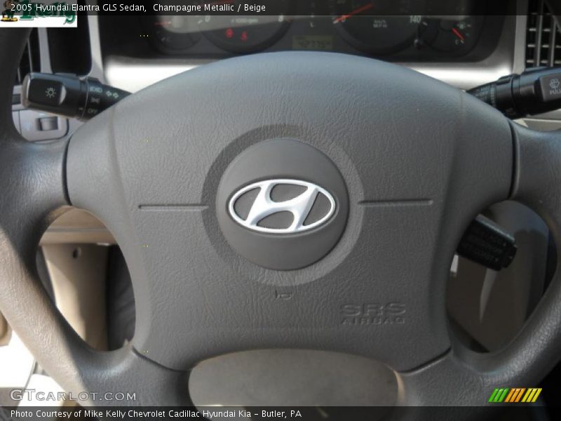 Champagne Metallic / Beige 2005 Hyundai Elantra GLS Sedan