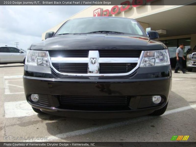 Brilliant Black Crystal Pearl / Pastel Pebble Beige 2010 Dodge Journey R/T