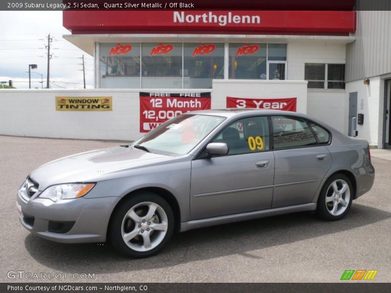 Quartz Silver Metallic / Off Black 2009 Subaru Legacy 2.5i Sedan