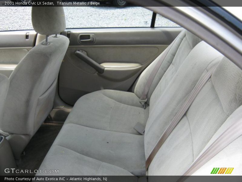 Titanium Metallic / Beige 2001 Honda Civic LX Sedan