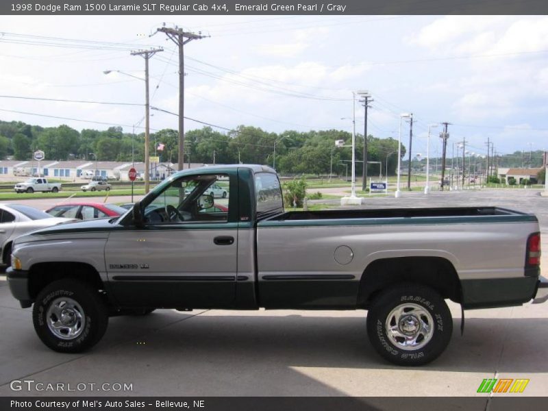 Emerald Green Pearl / Gray 1998 Dodge Ram 1500 Laramie SLT Regular Cab 4x4