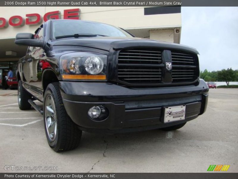 Brilliant Black Crystal Pearl / Medium Slate Gray 2006 Dodge Ram 1500 Night Runner Quad Cab 4x4