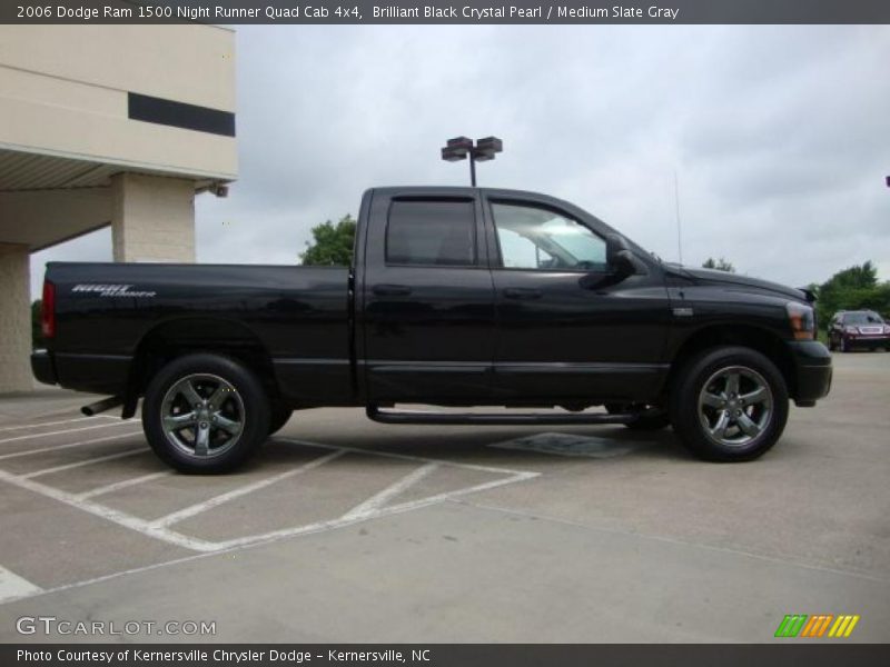 Brilliant Black Crystal Pearl / Medium Slate Gray 2006 Dodge Ram 1500 Night Runner Quad Cab 4x4