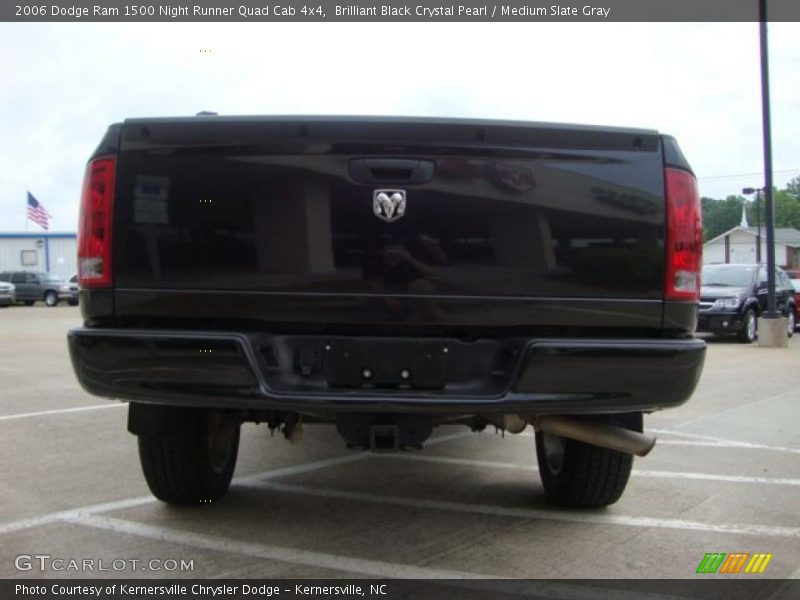 Brilliant Black Crystal Pearl / Medium Slate Gray 2006 Dodge Ram 1500 Night Runner Quad Cab 4x4