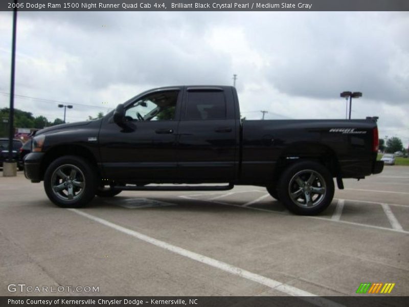 Brilliant Black Crystal Pearl / Medium Slate Gray 2006 Dodge Ram 1500 Night Runner Quad Cab 4x4
