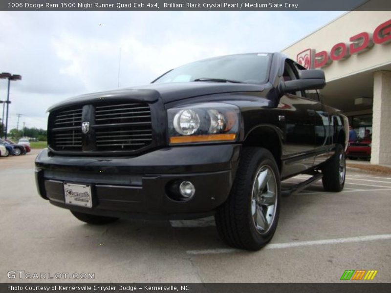 Brilliant Black Crystal Pearl / Medium Slate Gray 2006 Dodge Ram 1500 Night Runner Quad Cab 4x4