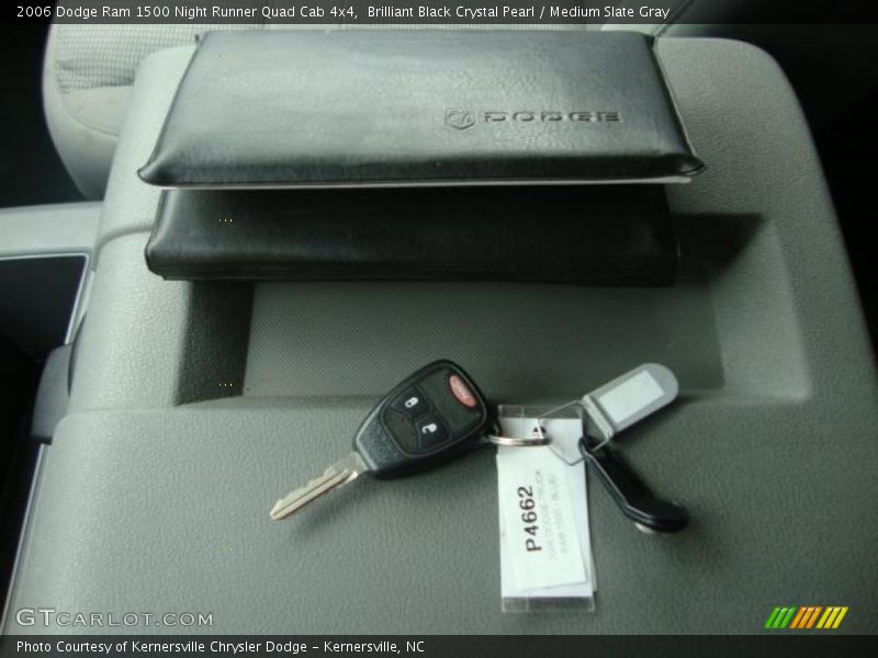 Brilliant Black Crystal Pearl / Medium Slate Gray 2006 Dodge Ram 1500 Night Runner Quad Cab 4x4