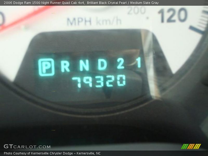Brilliant Black Crystal Pearl / Medium Slate Gray 2006 Dodge Ram 1500 Night Runner Quad Cab 4x4