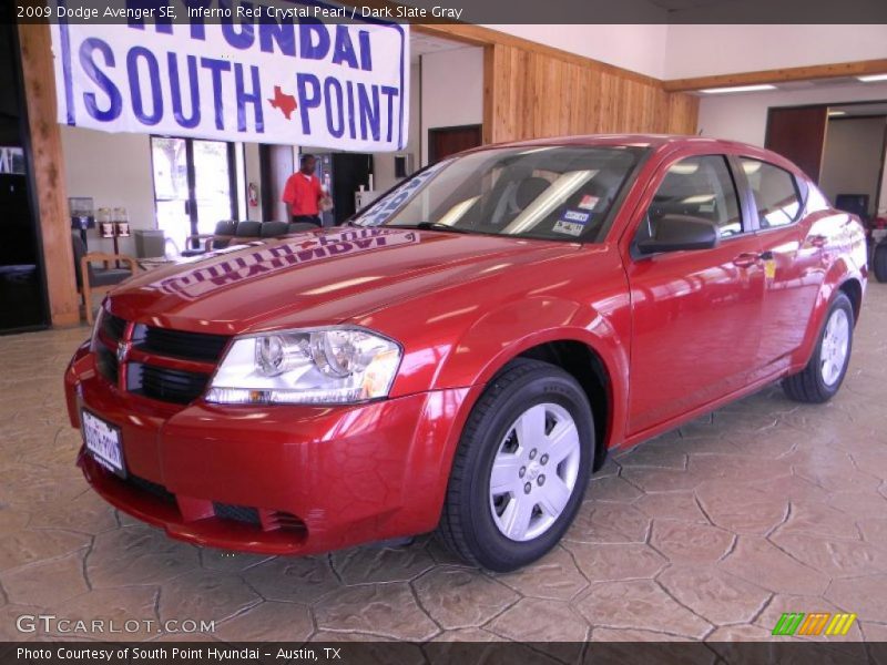 Inferno Red Crystal Pearl / Dark Slate Gray 2009 Dodge Avenger SE