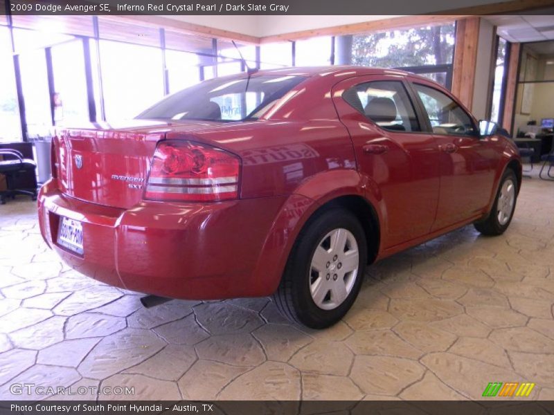 Inferno Red Crystal Pearl / Dark Slate Gray 2009 Dodge Avenger SE