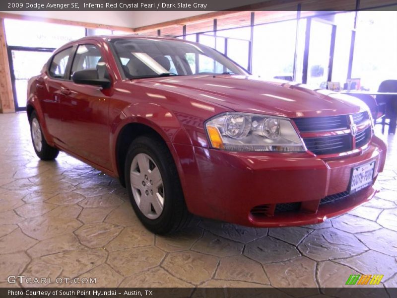 Inferno Red Crystal Pearl / Dark Slate Gray 2009 Dodge Avenger SE