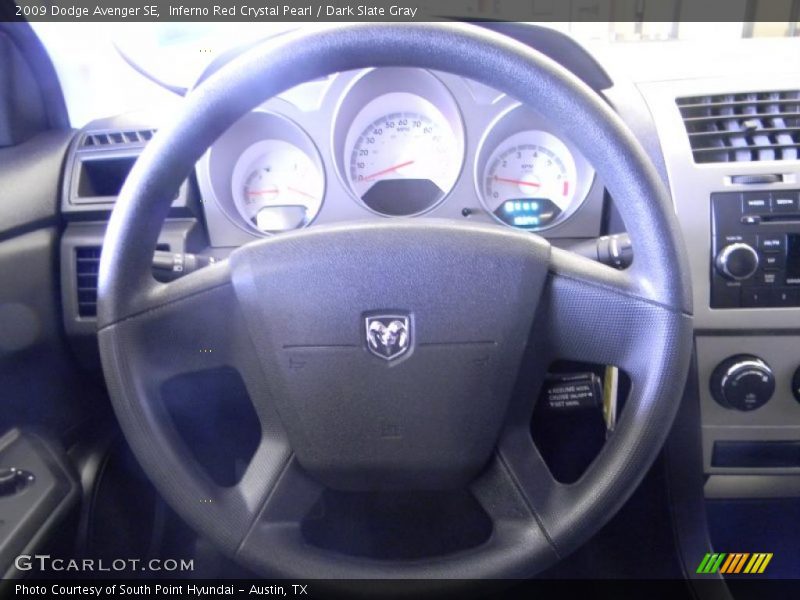 Inferno Red Crystal Pearl / Dark Slate Gray 2009 Dodge Avenger SE