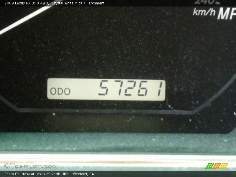 Crystal White Mica / Parchment 2009 Lexus RX 350 AWD