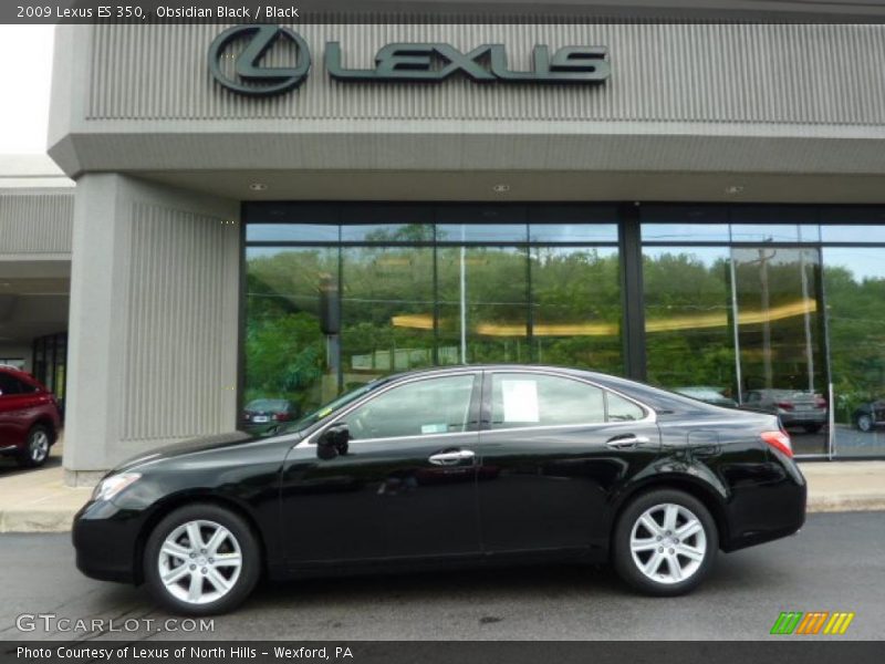 Obsidian Black / Black 2009 Lexus ES 350