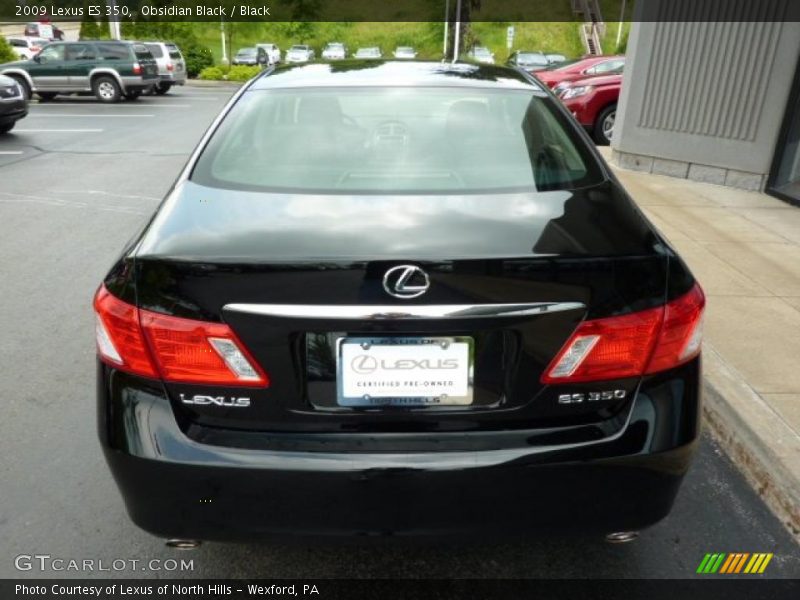 Obsidian Black / Black 2009 Lexus ES 350
