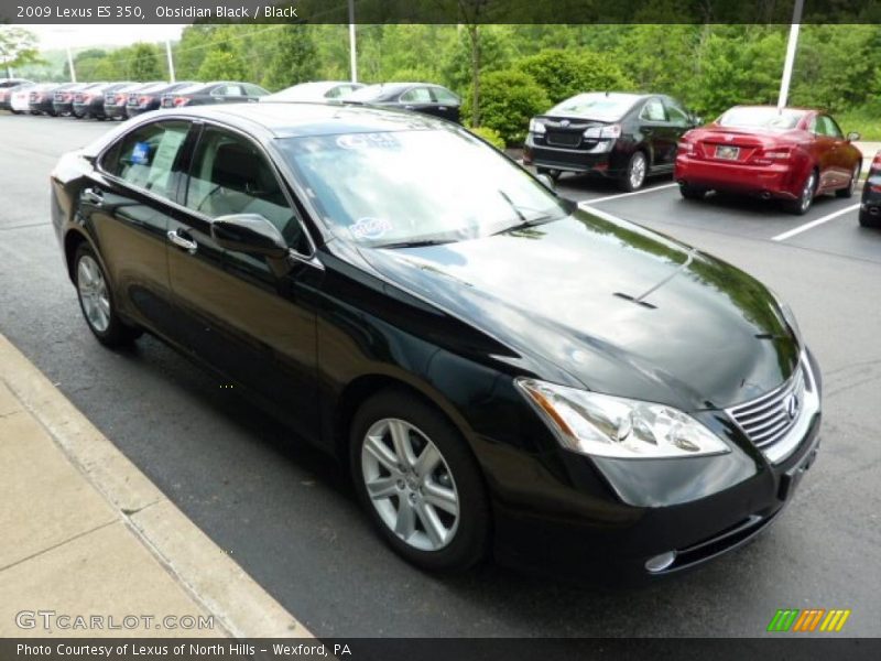 Obsidian Black / Black 2009 Lexus ES 350