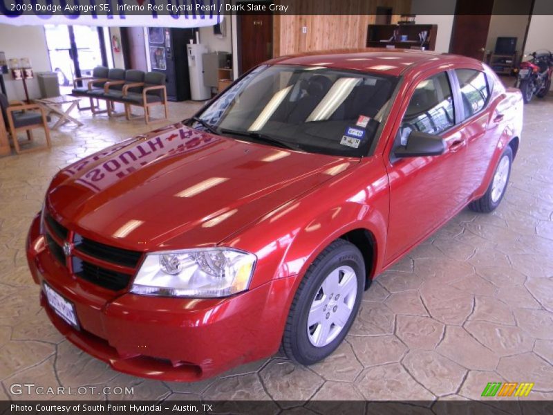 Inferno Red Crystal Pearl / Dark Slate Gray 2009 Dodge Avenger SE