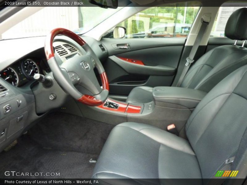 Obsidian Black / Black 2009 Lexus ES 350