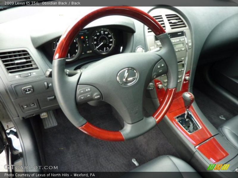 Obsidian Black / Black 2009 Lexus ES 350