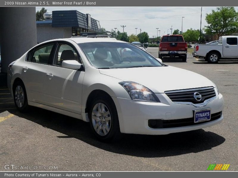 Winter Frost Pearl / Blond 2009 Nissan Altima 2.5 S