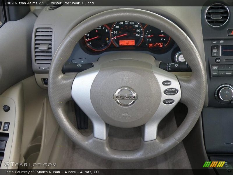 Winter Frost Pearl / Blond 2009 Nissan Altima 2.5 S