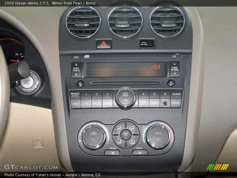 Winter Frost Pearl / Blond 2009 Nissan Altima 2.5 S
