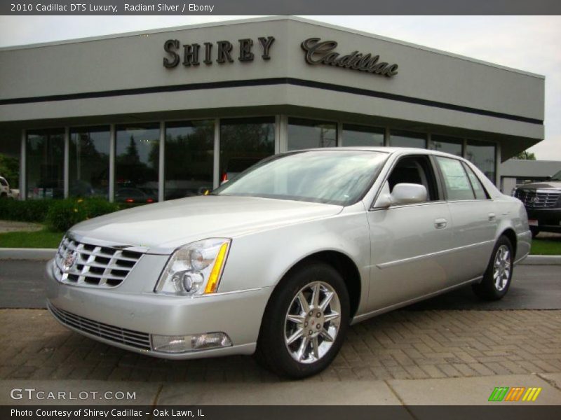 Radiant Silver / Ebony 2010 Cadillac DTS Luxury