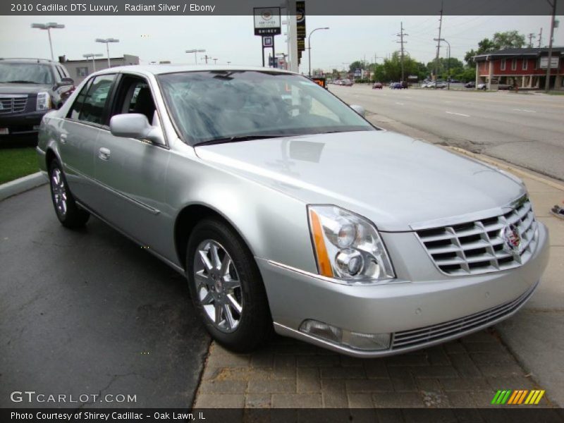 Radiant Silver / Ebony 2010 Cadillac DTS Luxury