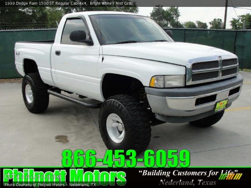 Bright White / Mist Gray 1999 Dodge Ram 1500 ST Regular Cab 4x4