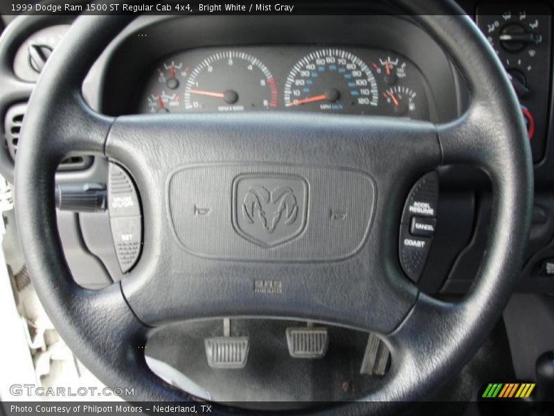 Bright White / Mist Gray 1999 Dodge Ram 1500 ST Regular Cab 4x4