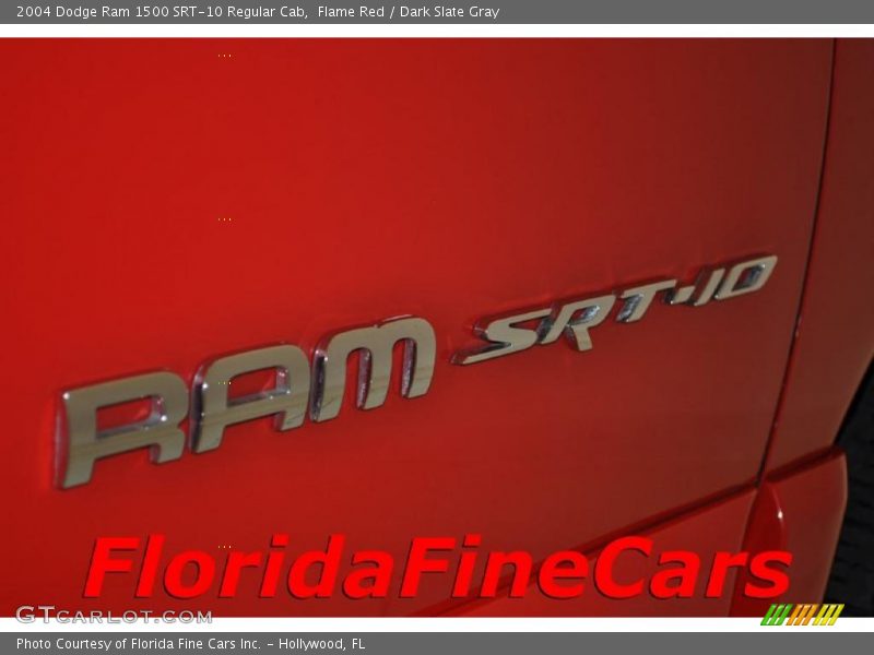 Flame Red / Dark Slate Gray 2004 Dodge Ram 1500 SRT-10 Regular Cab