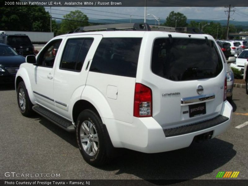 Avalanche White / Russet Brown 2008 Nissan Pathfinder LE 4x4