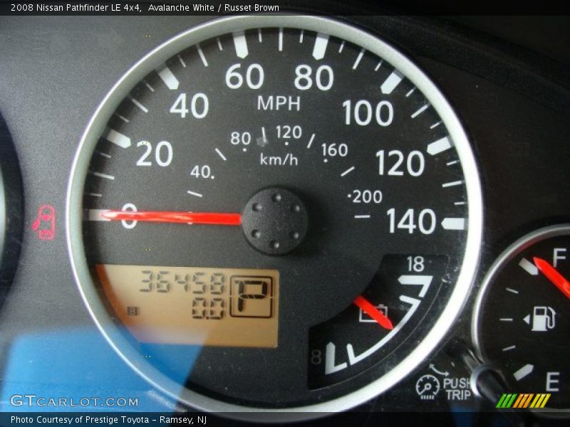 Avalanche White / Russet Brown 2008 Nissan Pathfinder LE 4x4