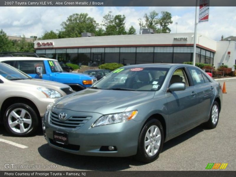 Aloe Green Metallic / Bisque 2007 Toyota Camry XLE V6