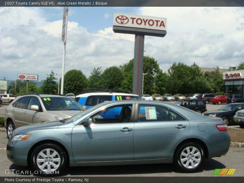 Aloe Green Metallic / Bisque 2007 Toyota Camry XLE V6