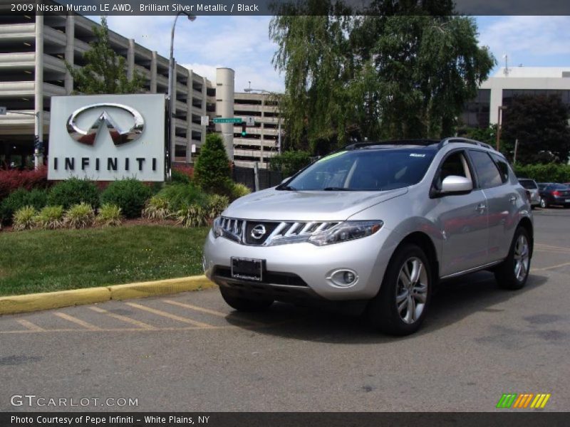 Brilliant Silver Metallic / Black 2009 Nissan Murano LE AWD