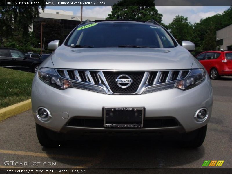 Brilliant Silver Metallic / Black 2009 Nissan Murano LE AWD