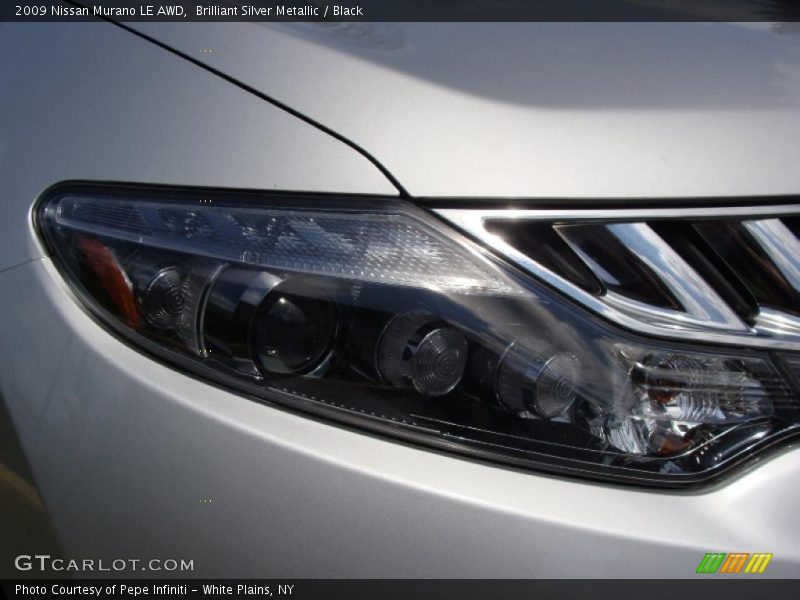Brilliant Silver Metallic / Black 2009 Nissan Murano LE AWD