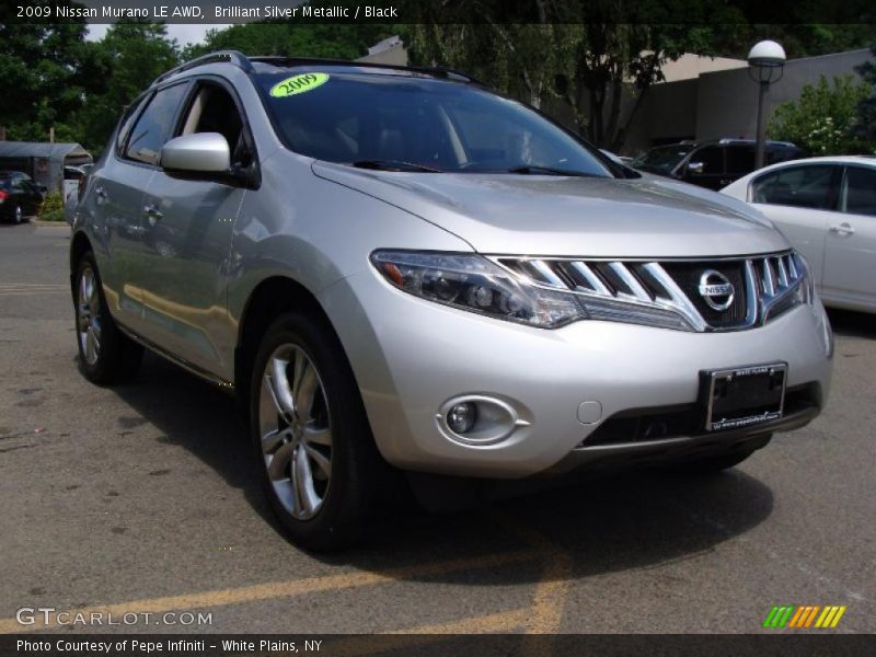 Brilliant Silver Metallic / Black 2009 Nissan Murano LE AWD