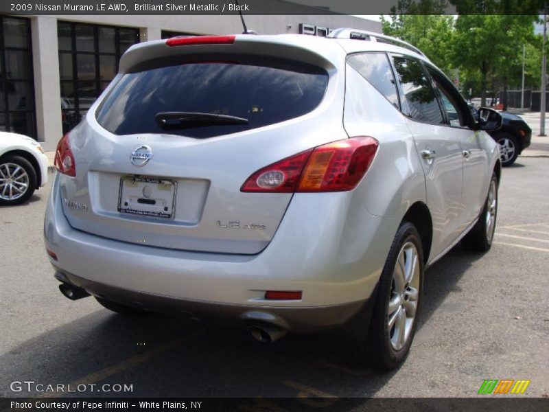Brilliant Silver Metallic / Black 2009 Nissan Murano LE AWD