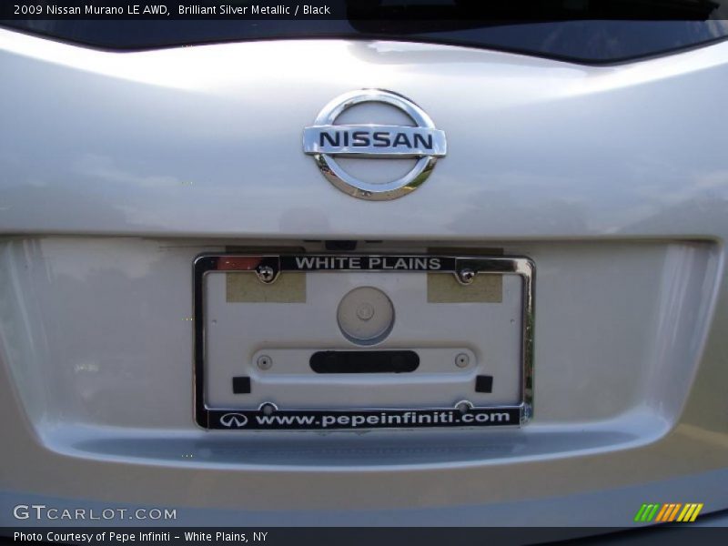 Brilliant Silver Metallic / Black 2009 Nissan Murano LE AWD