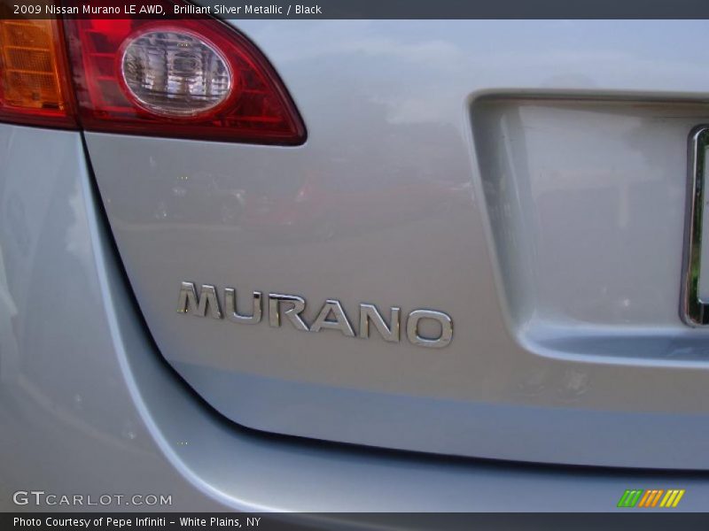Brilliant Silver Metallic / Black 2009 Nissan Murano LE AWD