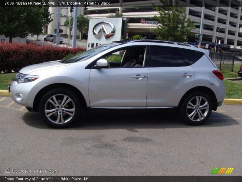 Brilliant Silver Metallic / Black 2009 Nissan Murano LE AWD