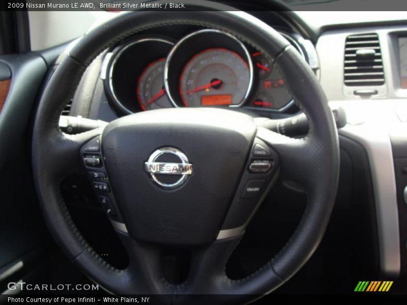 Brilliant Silver Metallic / Black 2009 Nissan Murano LE AWD