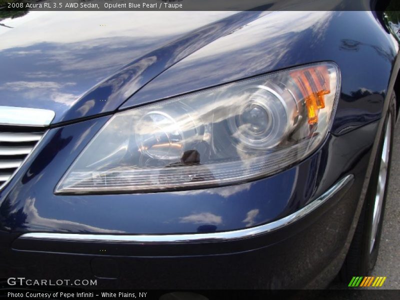 Opulent Blue Pearl / Taupe 2008 Acura RL 3.5 AWD Sedan